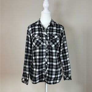 Croft & Barrow Black and White Checkered Shirt